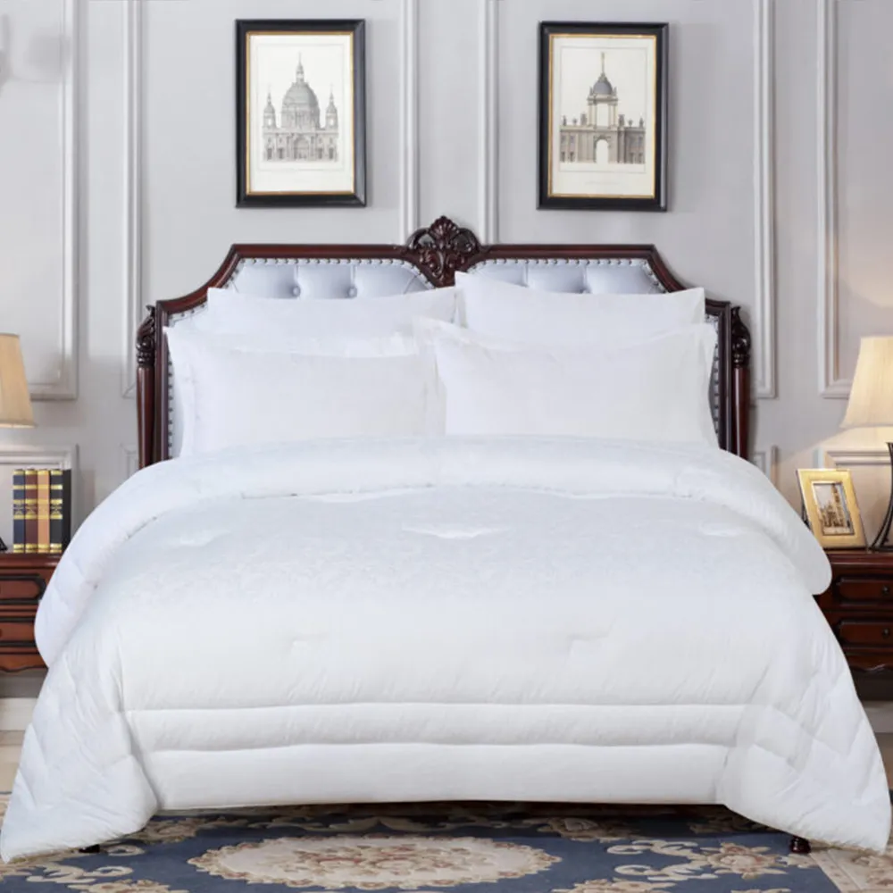 jacquard comforter set white (3) Comforter Set