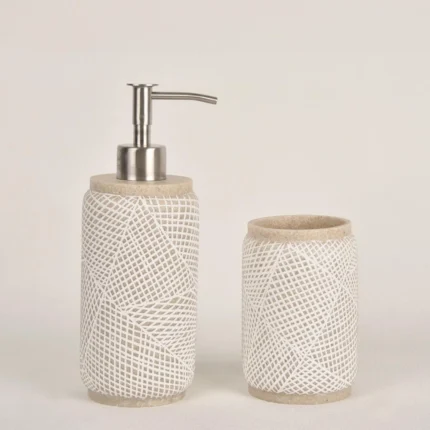 bamboo bath accessories set